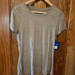 Apt. 9 Gray Short Sleeve Crewneck Tee